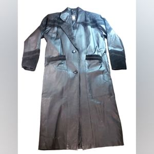 Womens leather trench coat